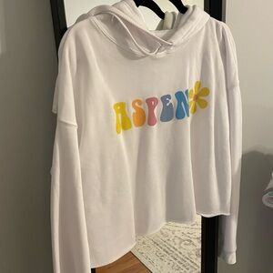 ASPEN cropped hoodie, NWT bought in Aspen
